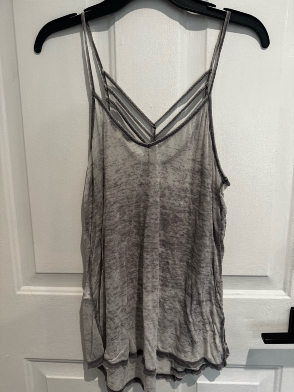 Express Gray Double-Strap V-Neck Camisole